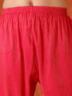 Sequin Embroidered Kurta With Pant & Embroidered Organza Dupatta, Pink - Hiral Fashion - Distacart