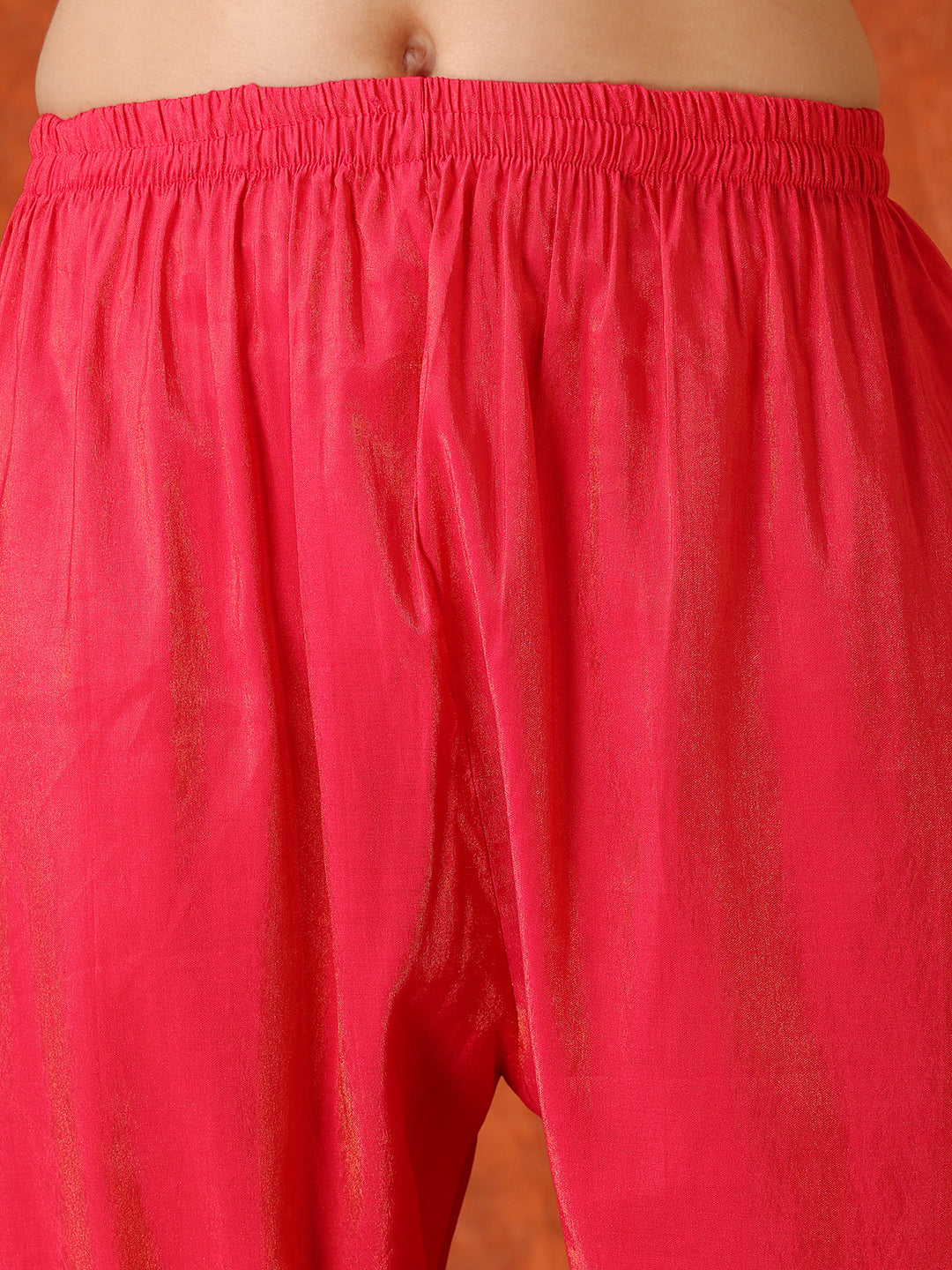 Sequin Embroidered Kurta With Pant & Embroidered Organza Dupatta, Pink - Hiral Fashion - Distacart