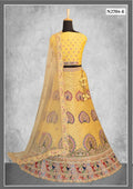 Yellow Organza Silk Gota With Sequence Work Lahenga Choli - Nimaya Ishani