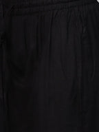 Yufta Women Black Solid Kurta with Palazzo & Dupatta