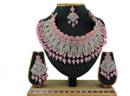 Jewel City Beads Choker Necklace Set with Earrings for Women – Silver-Tone Bridal & Party Wear Jewelry