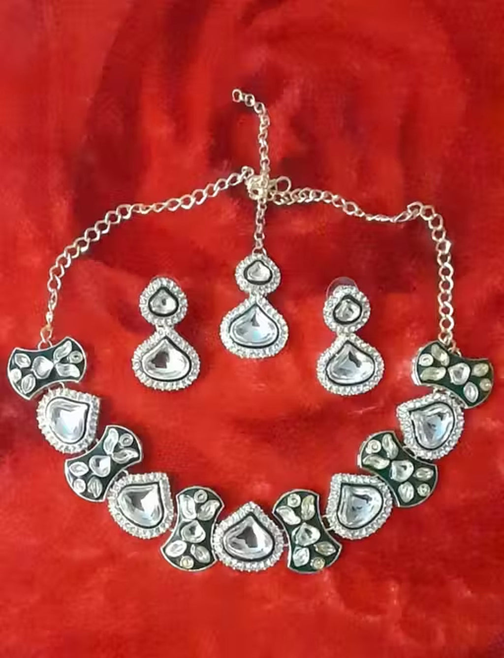 Jewel City Royal Kundan Choker Necklace Set with Earrings & Maang Tikka | Traditional Bridal & Festive Jewelry for Women