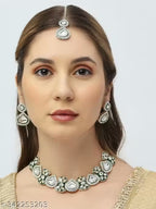 Jewel City Royal Kundan Choker Necklace Set with Earrings & Maang Tikka | Traditional Bridal & Festive Jewelry for Women