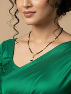 NVR Women Black Gold Plated Mangalsutra - Distacart