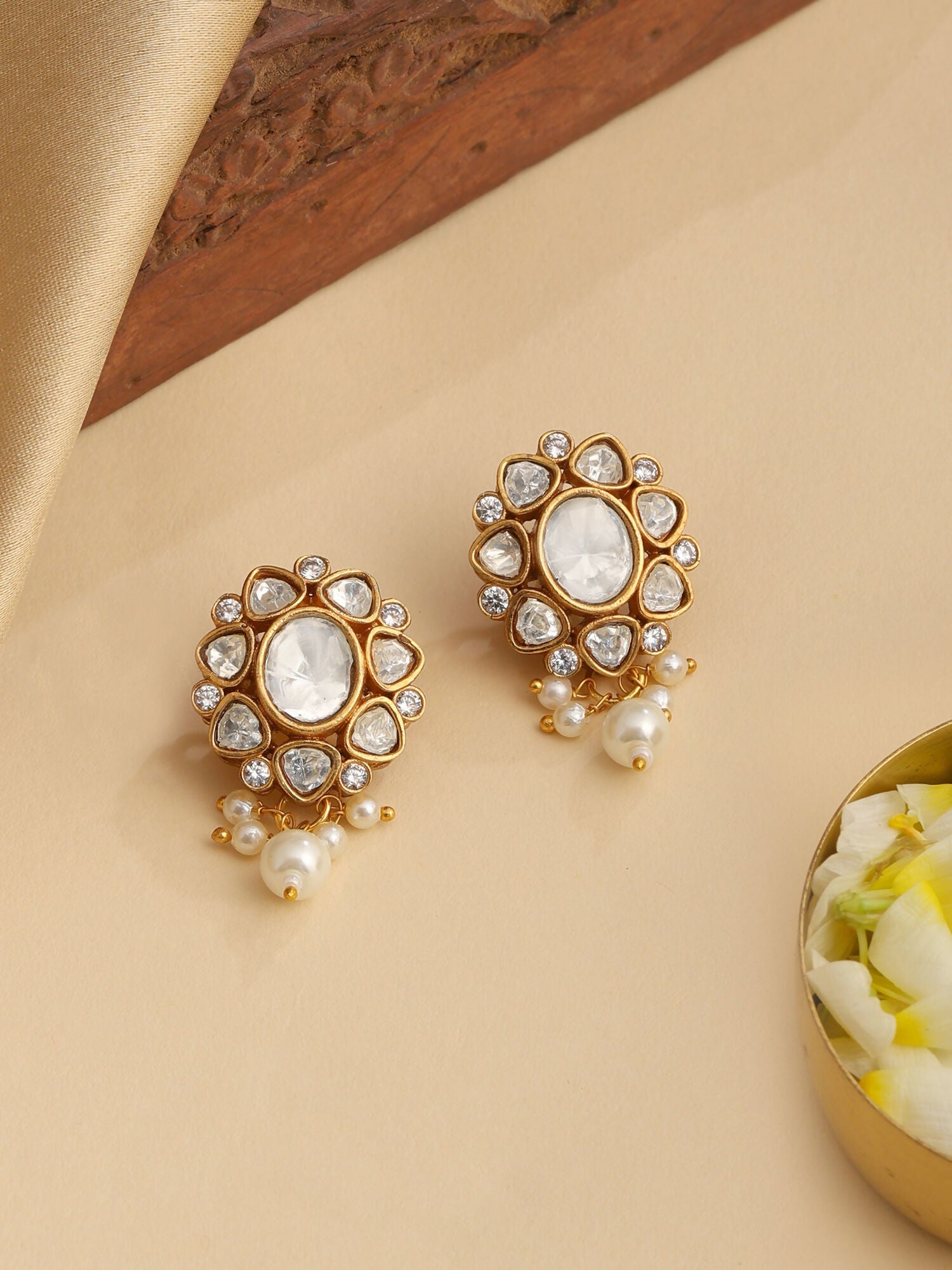 Ruby Raang Ivory Studs Earring - Distacart