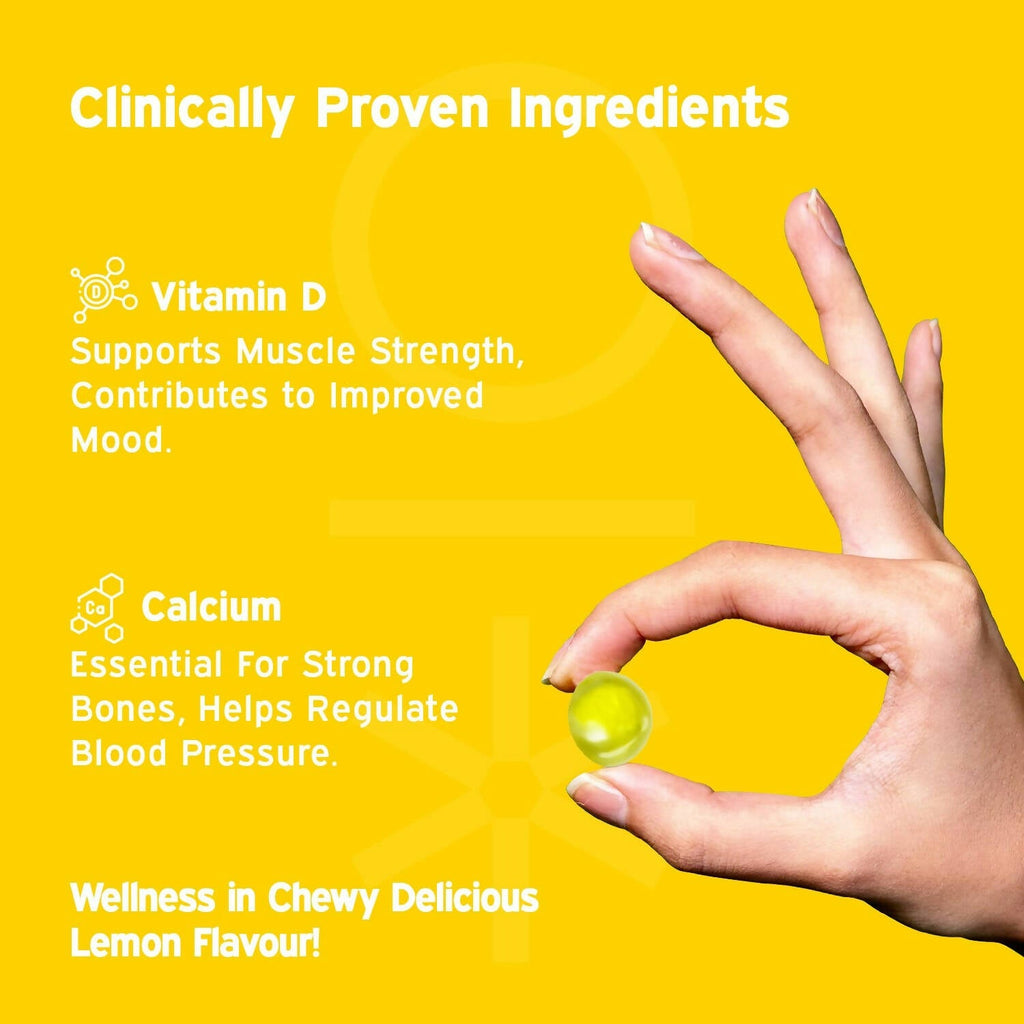 Nutriburst Healthy Muscles & Bones Gummies With Calcium & Vitamin D - Distacart