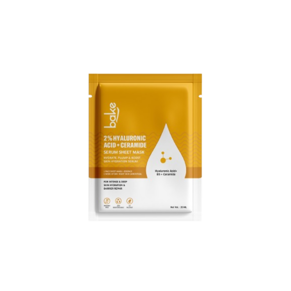 Bake 2% Hyaluronic Acid + Ceramide Serum Sheet Mask - Distacart