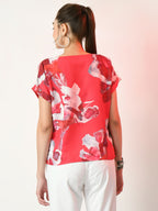 Myshka Women's Pink Printed Top