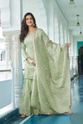 Joban Fashion Pista Kurta Set Chinon Silk Embroidery Sequence Work - Distacart