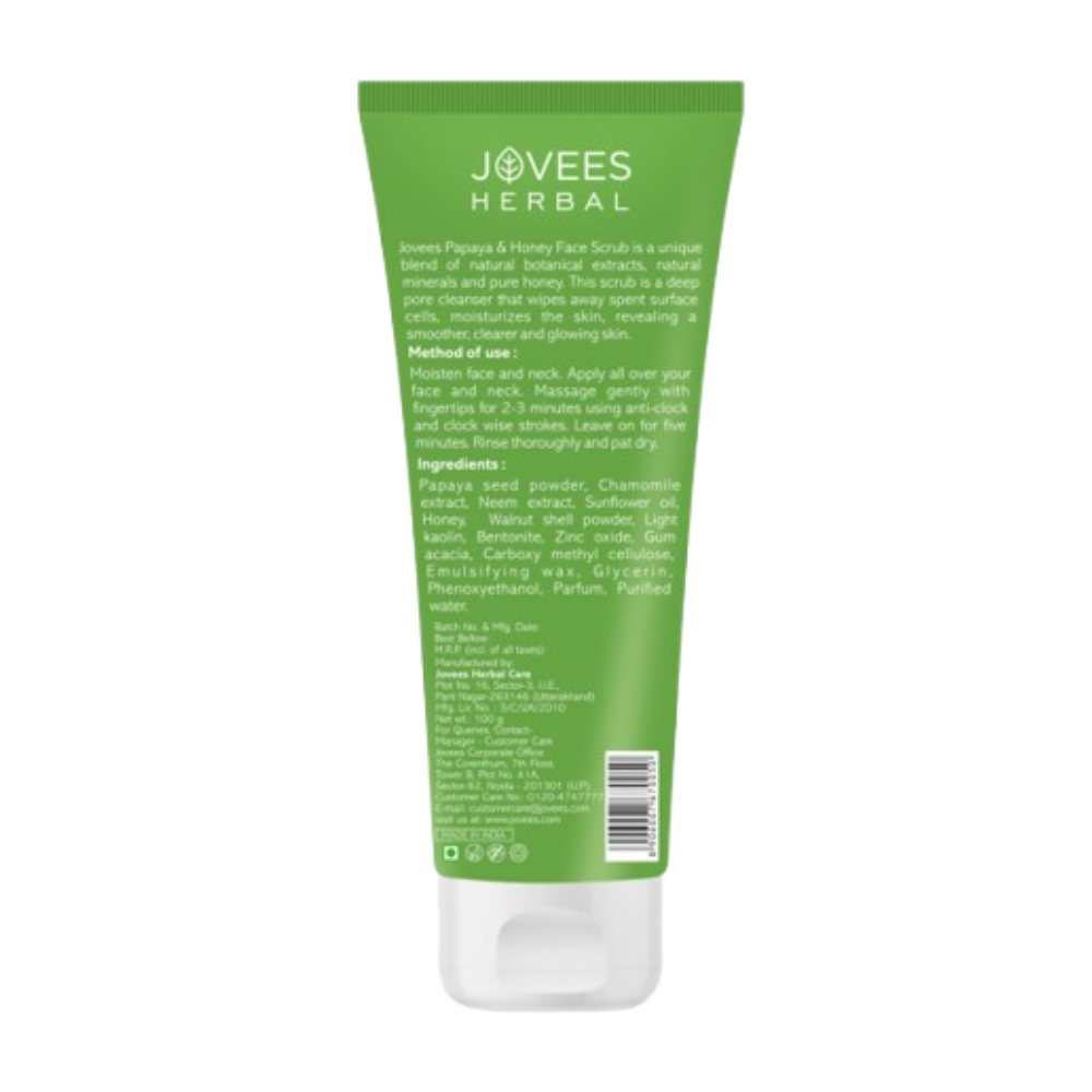 Jovees Papaya & Honey Face Scrub - Distacart