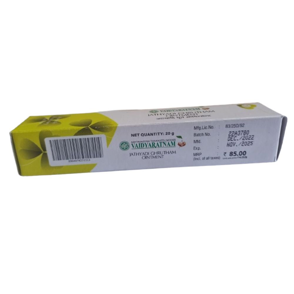 Vaidyaratnam Jathyadi Ghrutham Ointment - Distacart