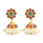 Elite trade Metal Copper Gold Green White Jewel Set - Distacart