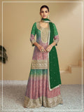 Vastranavya Bandhej Printed Chinon Chiffon Embroidered Sequins Pakistani Suit