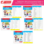 Cardinal Books Preschool Learning Junior KG (LKG) Kit C Set of 16| Ages 4-5 Years| Alphabet| Number| Rhymes and Stories| Phonic| Hindi Varnmala - Distacart