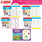 Cardinal Books Preschool Learning Junior KG (LKG) Kit C Set of 16| Ages 4-5 Years| Alphabet| Number| Rhymes and Stories| Phonic| Hindi Varnmala - Distacart
