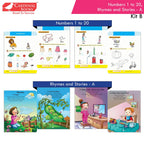 Cardinal Books Preschool Learning Nursery Kit B Set of 8|Alphabet | Numbers| Rhymes & Stories| Colouring| Phonic Book Ages 3-4 Years - Distacart