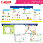 Cardinal Books Preschool Learning Nursery Kit B Set of 8|Alphabet | Numbers| Rhymes & Stories| Colouring| Phonic Book Ages 3-4 Years - Distacart
