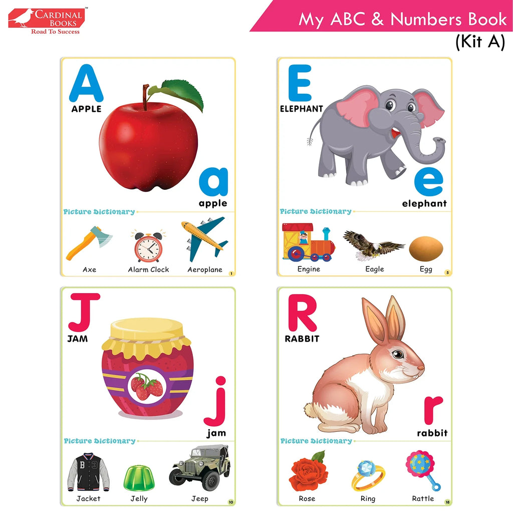 Cardinal Books Preschool Learning Playgroup (Preparatory Pre-Nursery) Kit A| Ages 2-3 Years| My First ABC Picture Dictionary - Distacart