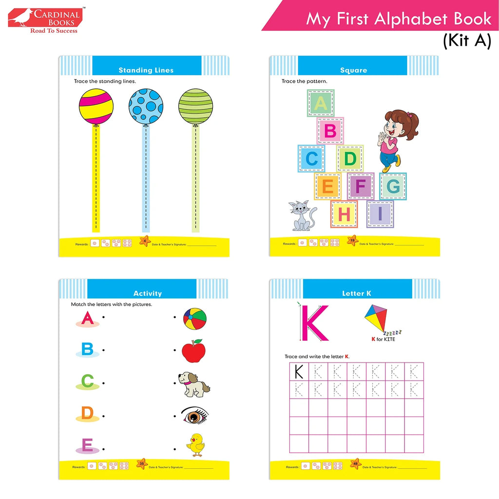 Cardinal Books Preschool Learning Playgroup (Preparatory Pre-Nursery) Kit A| Ages 2-3 Years| My First ABC Picture Dictionary - Distacart