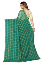 Vamika Green Jari Work Chiffon Saree (GARVITA GREEN) - Distacart