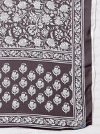 Vamika Poly Rayon Printed Wine Red Party Wear/Casual Wear/Office Wear Kurta Set/Suit