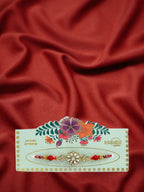 NVR Men Gold-Toned Stone-Studded Rakhi With Roli Chawal - Distacart