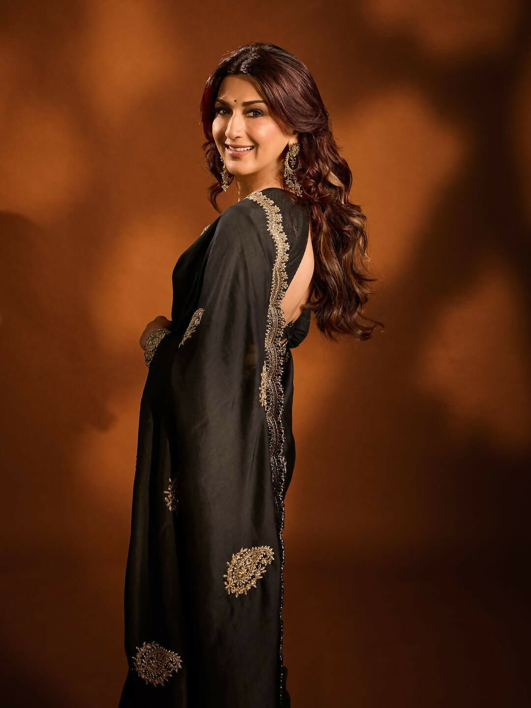 Joban Fashion Black Rangoli Crush Silk Party Wear Sarees - Distacart