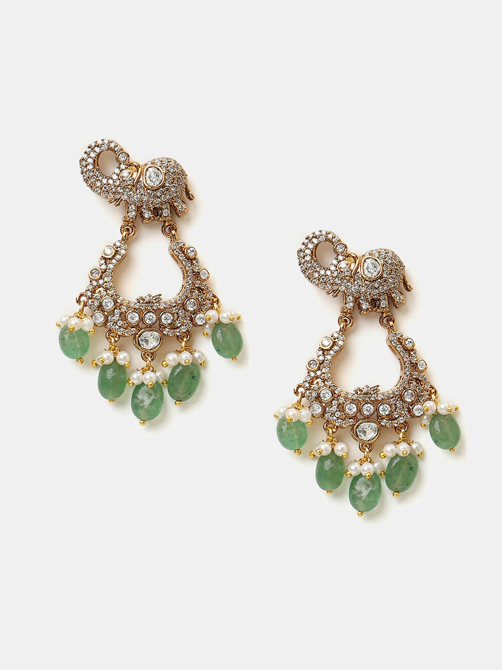Ruby Raang Maharani Pendant Necklace And Earrings