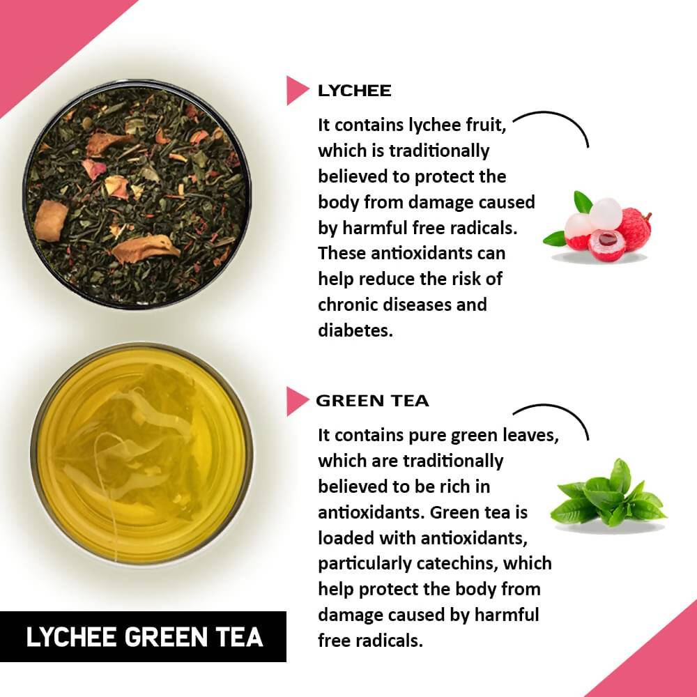 Teacurry Lychee Flavor Green Tea Bags - Distacart