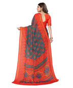 Vamika Rama Green Chiffon Brasso Bollywood Style Woven Saree (DEVINA RAMA) - Distacart