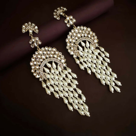 Joban Fashion Uncut Kundan Chandbali Earrings