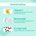 The Derma Co Radiant & Glowing Skin Combo: 2% Kojic Acid Face Serum & C-Cinamide Radiance Sunscreen Aqva Gel