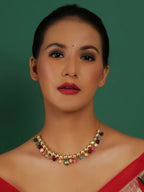 Kundan Necklace (Multi Color) - Ruby Raang