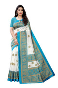 Vamika Rama Green Printed Art Silk Saree