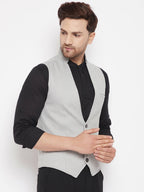 Even Apparels Grey Merino Men Woven Nehru Jacket - Distacart