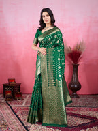Vedant Vastram Banarasi Silk Fashion Saree - Green