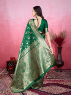 Vedant Vastram Banarasi Silk Fashion Saree - Green