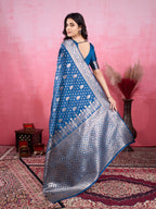 Vedant Vastram Banarasi Silk Fashion Saree - Rama
