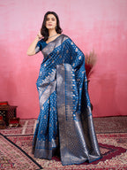 Vedant Vastram Banarasi Silk Fashion Saree - Rama