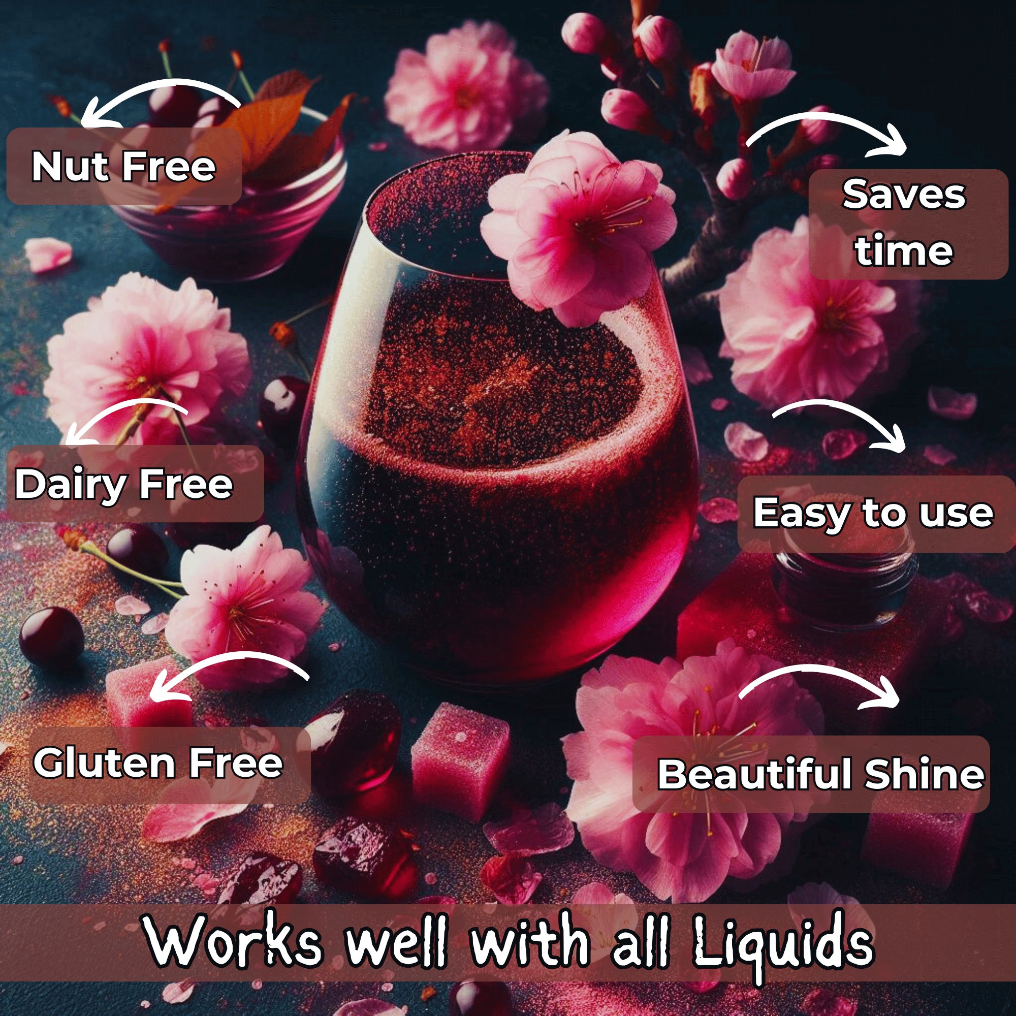 cherry blossom pink edible luster dust 5 gms