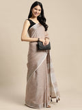 Anaita Chiku Linen Saree With Blouse - Distacart