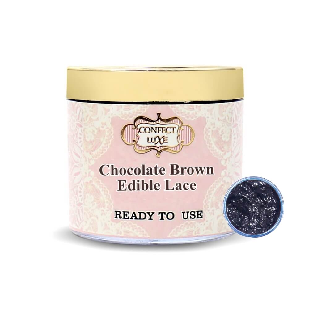 confect chocolate brown edible lace100 gms