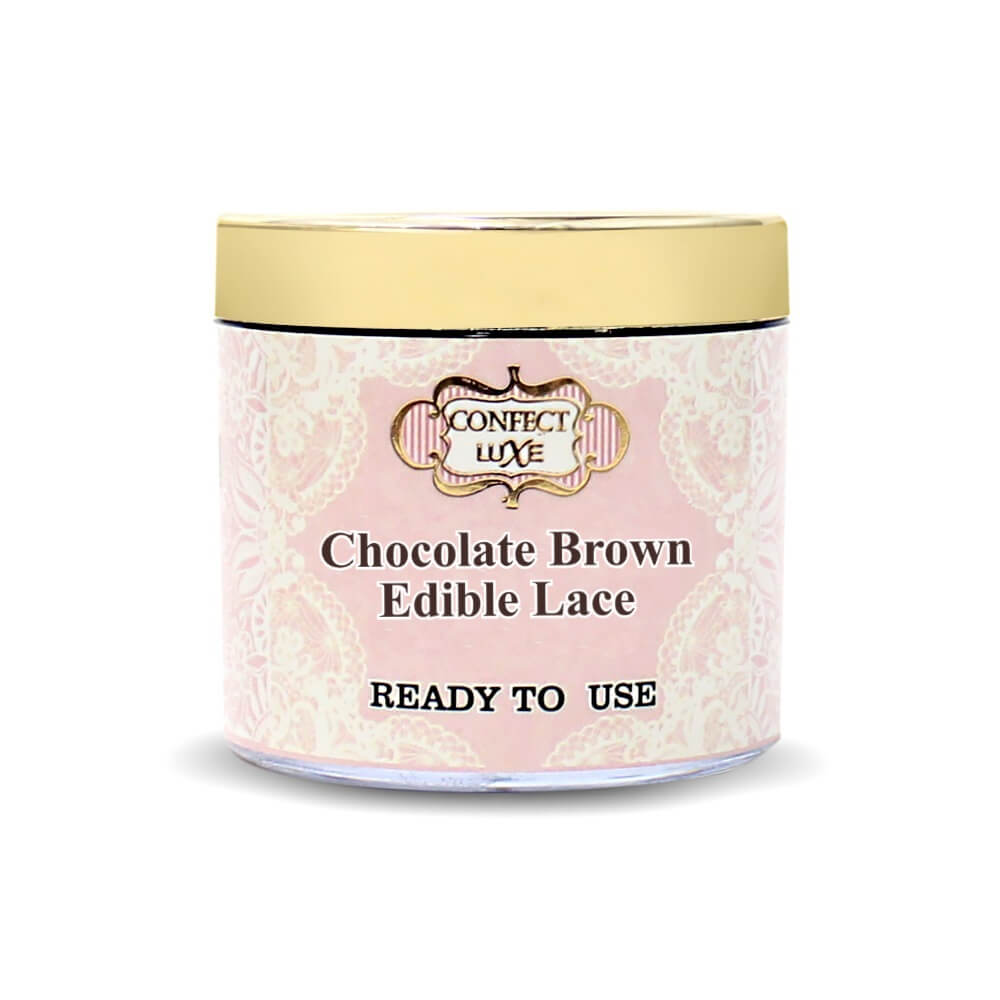 confect chocolate brown edible lace100 gms