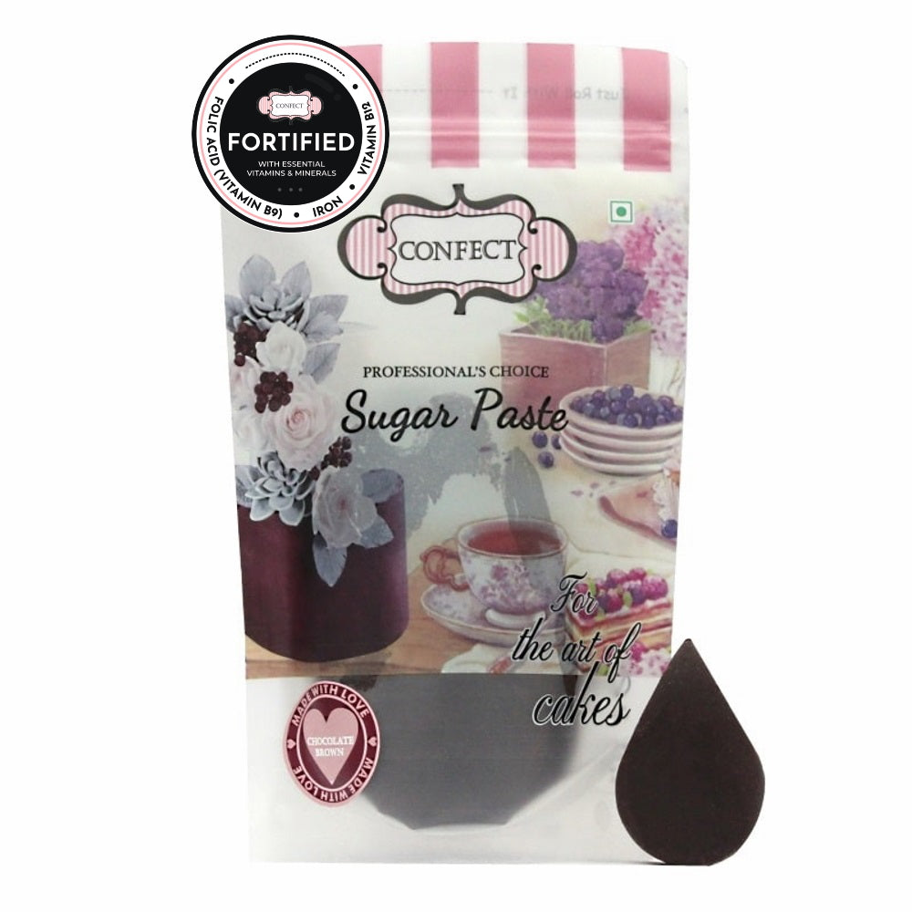 confect chocolate brown nutritional sugarpaste 1 kg