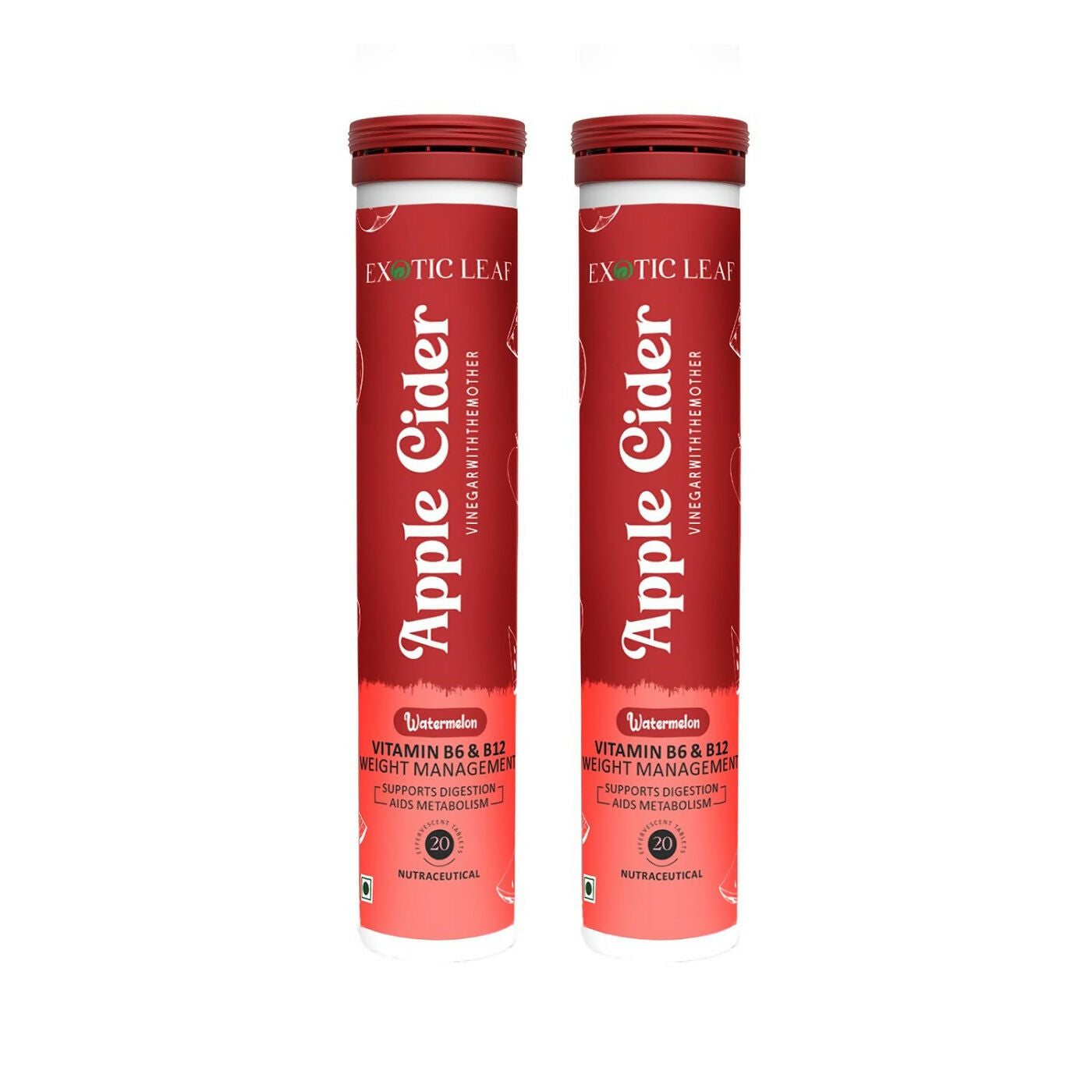 Exotic Leaf Watermelon Apple Cider Vinegar Tablets - Distacart