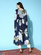 Ahalyaa Women's Traditional wear Kurta - Navy Blue