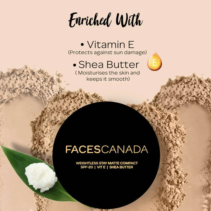 Faces Canada Weightless Stay Matte Compact SPF20-Sand 04