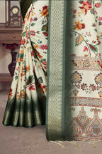 PR Fashion Multi Heavy Rich Cotton Silk Digital Print & Jacquard Saree