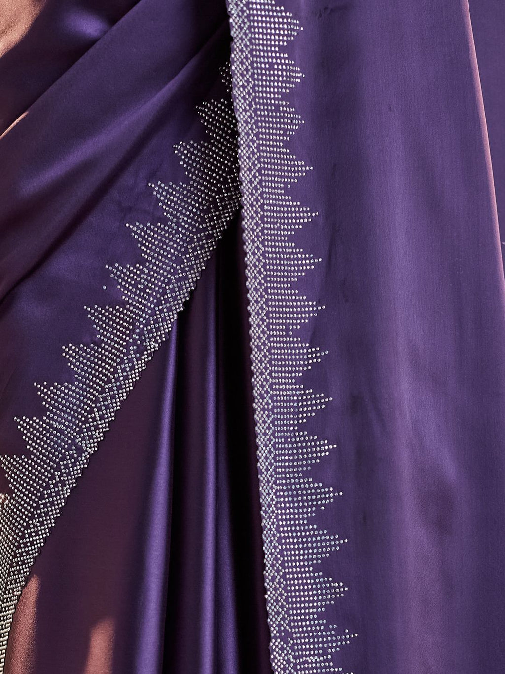 kasee Beads and Stones Satin Saree - Distacart