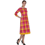 Kanoor Women's Multi Rayon Frock Style Kurti